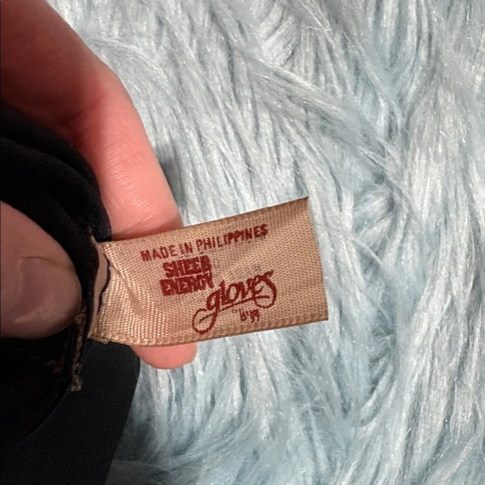Vintage L’eggs Sheer Energy Black and Brown Driving Gloves